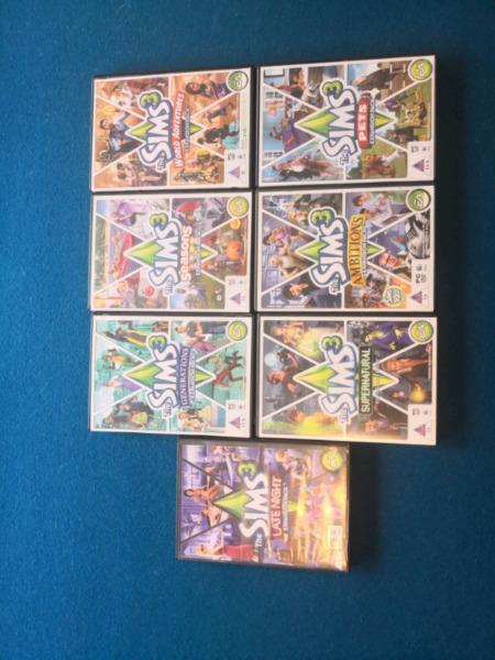 Sims 3 expansion packs and stuff packs PC
