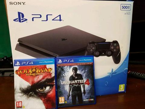 500Gig Ps4 slim + 2 Games