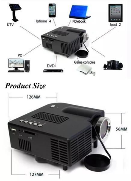Brand New Mini HDMI LED projector/Support computer TV USB SD