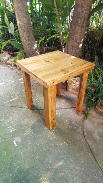 Small pine side table