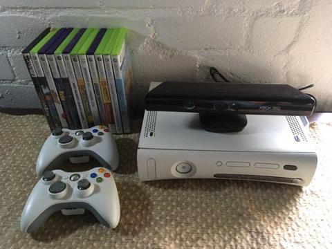 Xbox 360 + kinect and games