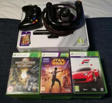 Xbox 360 with Kinect and 30 games