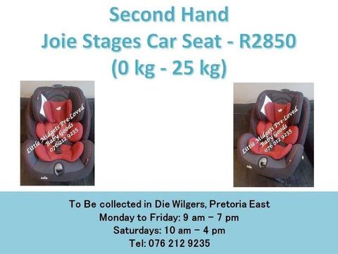 Second Hand Grey and Red Joie Stages Seat (0 kg - 25 kg)