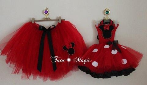 MOMMY AND ME MINNIE MOUSE TUTU INSPIRED DRESSES AND SKIRTS