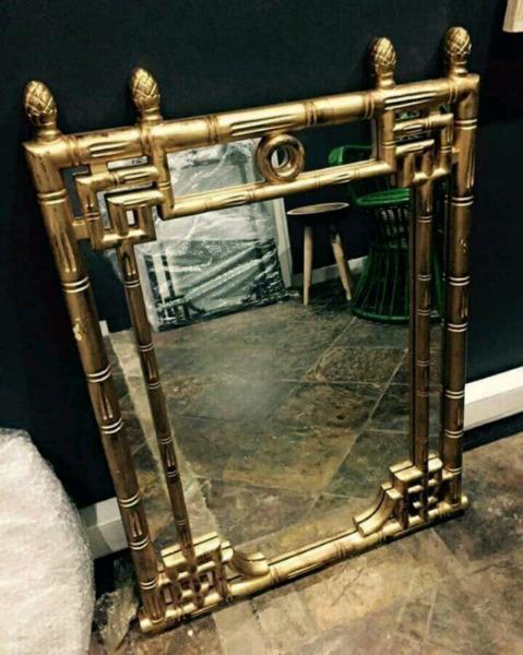 Trendy Faux Bamboo Mirrors