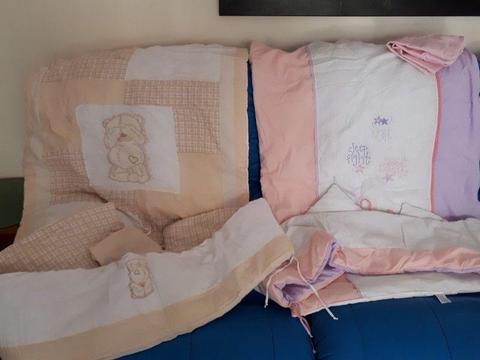 Bedding for standard cot and camping cot