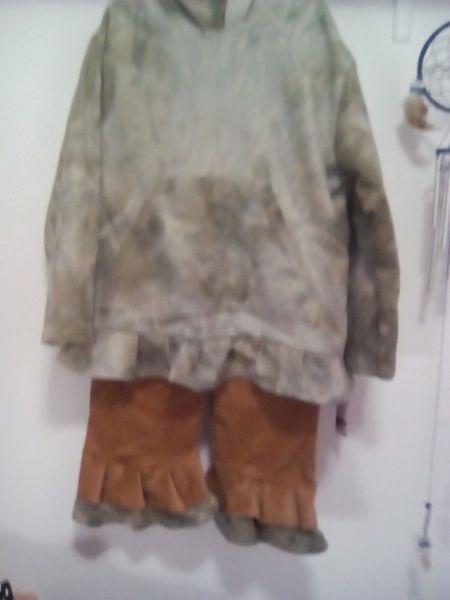 Boho Style Suede hoodie and Corduroy Pants sets