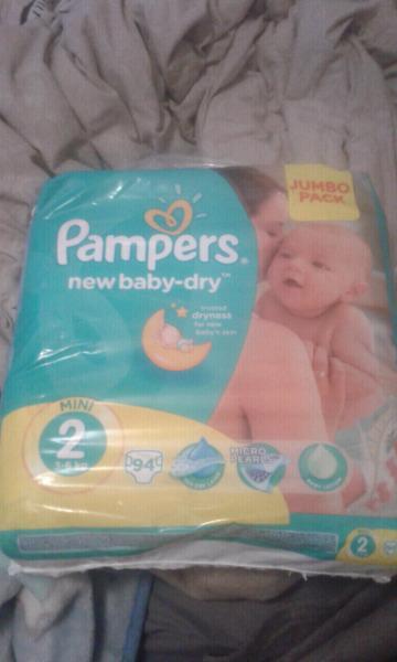 Pampers new baby dry Jumbo Pack size 2 (94)