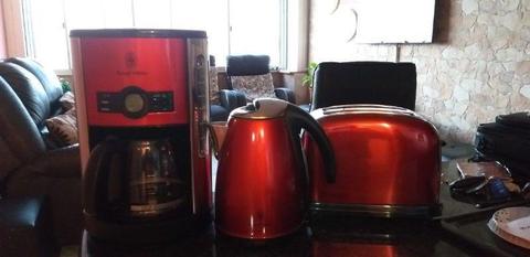 Russel Hobbs coffee Machine, toaster & kettle