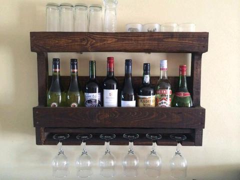 wooden wine rack