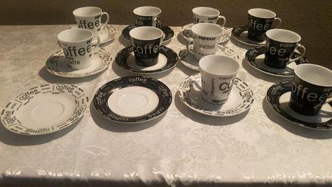normal cappachino cups and saucers
