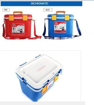 Brand New 28L Cooler Box - Dual Purpose Heat and Cold Storage Preserve Box- Red & Blue