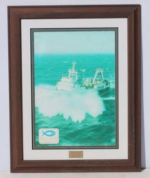 Sea Harvest Framed Ship Picture