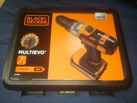 SAVE R800.Brand New Black & Decker 18V Multievo Drill (MT218KB-QW)