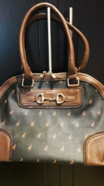 Brand new ladies Polo black and brown handbag