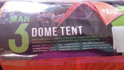 Grizzly 3 man Dome tent