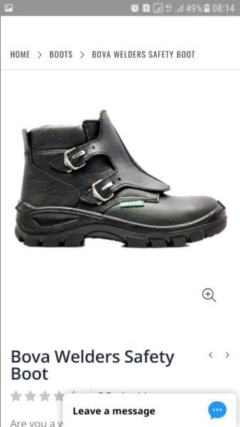 Bova safety welding boots size 9 brand new