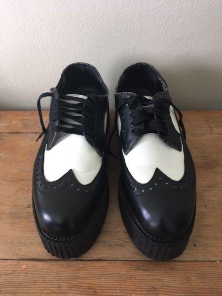 Leather Wingtips ( 2“ Demonia Creepers)