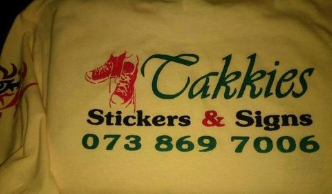 QUALITY!! T Shirt Printing - Signage Boards - Custom Stickers