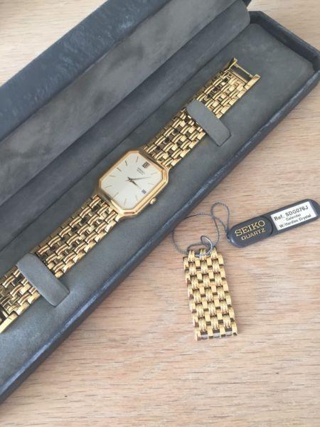 Gents gold plated Seiko Watch