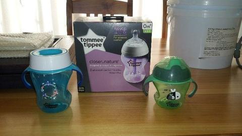 Tommee Tippee Closer Nature Advanced Comfort 260ml Baby Feeding Bottle, sippy cup an trainer cup