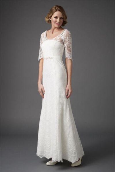 Monsoon UK Carlotta Bridal Lace Gown - Ivory