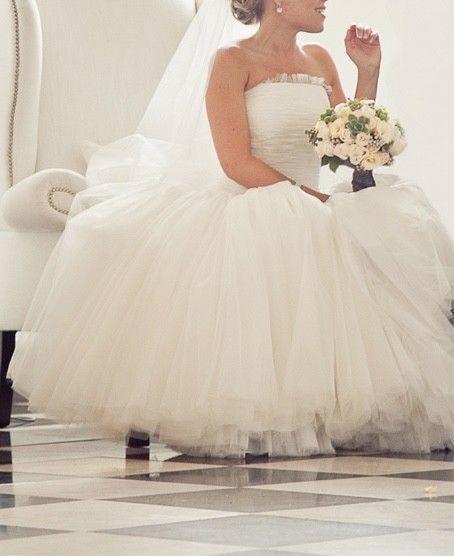 Satin with Tulle Wedding Dress for sale