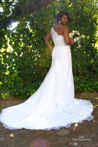 White Mermaid Wedding Gown