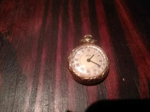 24 Carat Gold Plated Pendant Watch