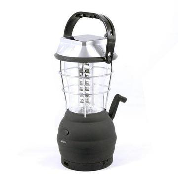 LED Lantern - Hand Crank - Solar Charge - USB Charge - Car Charge - 3 x AA Battery
