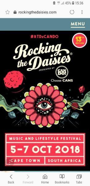 Rocking the Daisies 2018 2 Tickets