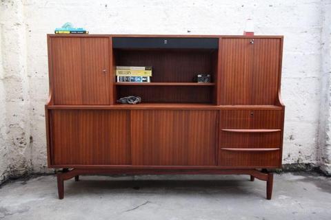 1970’s Mahogany tall Sideboard cabinet buffet server