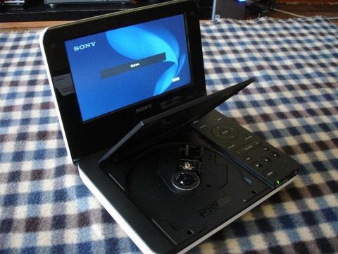 SONY portable DVD player, usb port, audio and video out port, phone A,B port