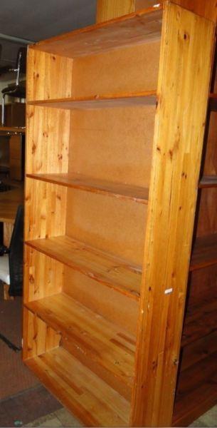 3,4 & 5 Tier Pine Bookshelves in excellent condition from R 950