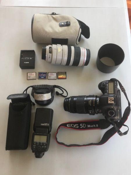 Canon 5D Mark ii , Canon Lens , Battery Grip , Lens