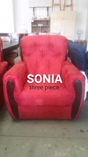 ✔ BRAND NEW!!! Sonia 3 Piece Lounge Suite