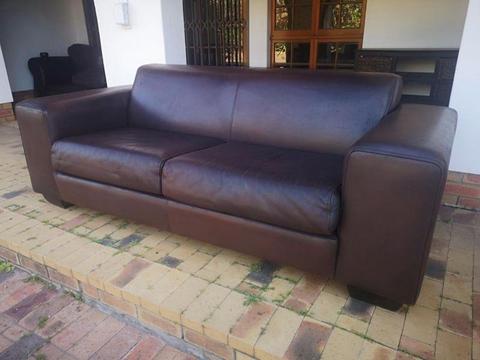 Coricraft 3 Seater Kudu Leather Couch 2.2 mtrs Natural Tan AVAILABLE in Panorama Cpt 0764669788