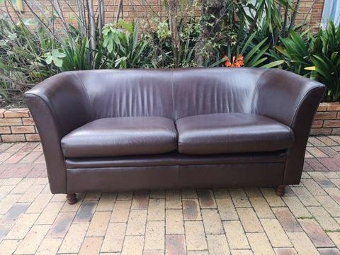 Laura Ashley 2 Seater Full Leather Sofa in Brilliant Condition AVAILABLE in Panorama Western Cape