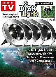 80% OFF! BRAND NEW! 4 BRIGHT SOLAR IN THE GROUND LIGHTS