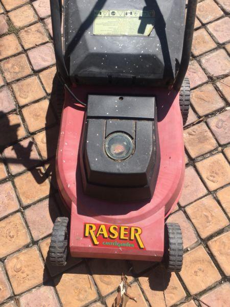 RASER elect lawn mower with grass bin 1.2 kw