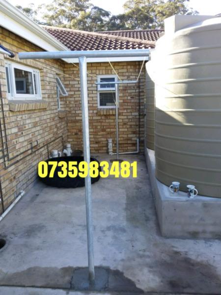 Galvanized wash line t pole's