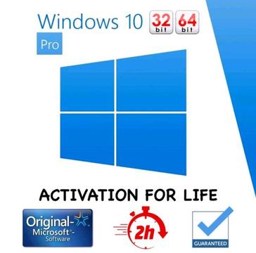 GET GENUINE WINDOWS 10 PRO 32/64 BIT PRODUCT KEY - LIFETIME ACTIVATION