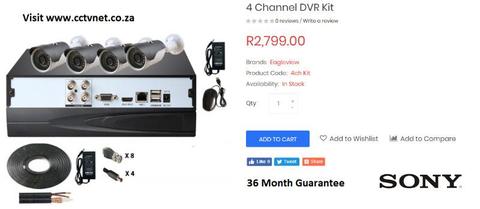 4 Channel True High Definition CCTV Kit