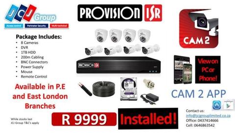 CCTV Provision Camera system 8 Channel 1080P HD (P.E)