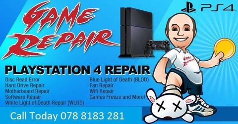 Repair on Playstation 4 white light no display or black screen (R650 including labour)