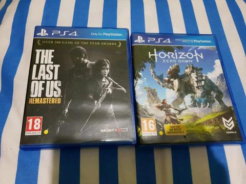 Last of us and horizon zero dawn for sale ps4