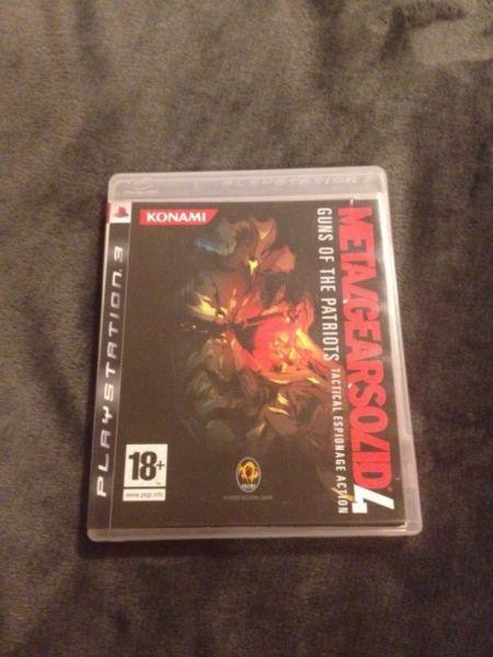 Metal Gear Solid 4 PS3 game - for sale
