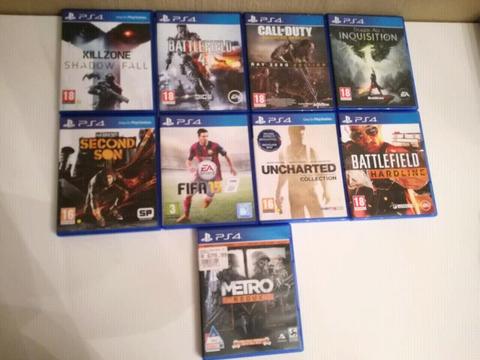 PS4 Games for Sale - R250 each