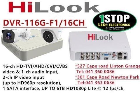 HiLook 16CH DVR-1016G-F1 Turbo HD DVRH.264+ 1080P HDMI VGA output HD HDCVI AHD CVBS Support