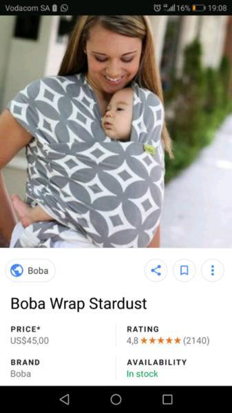 Boba baby wrap carrier